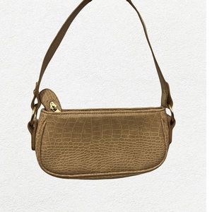 cute beige snake print handbag